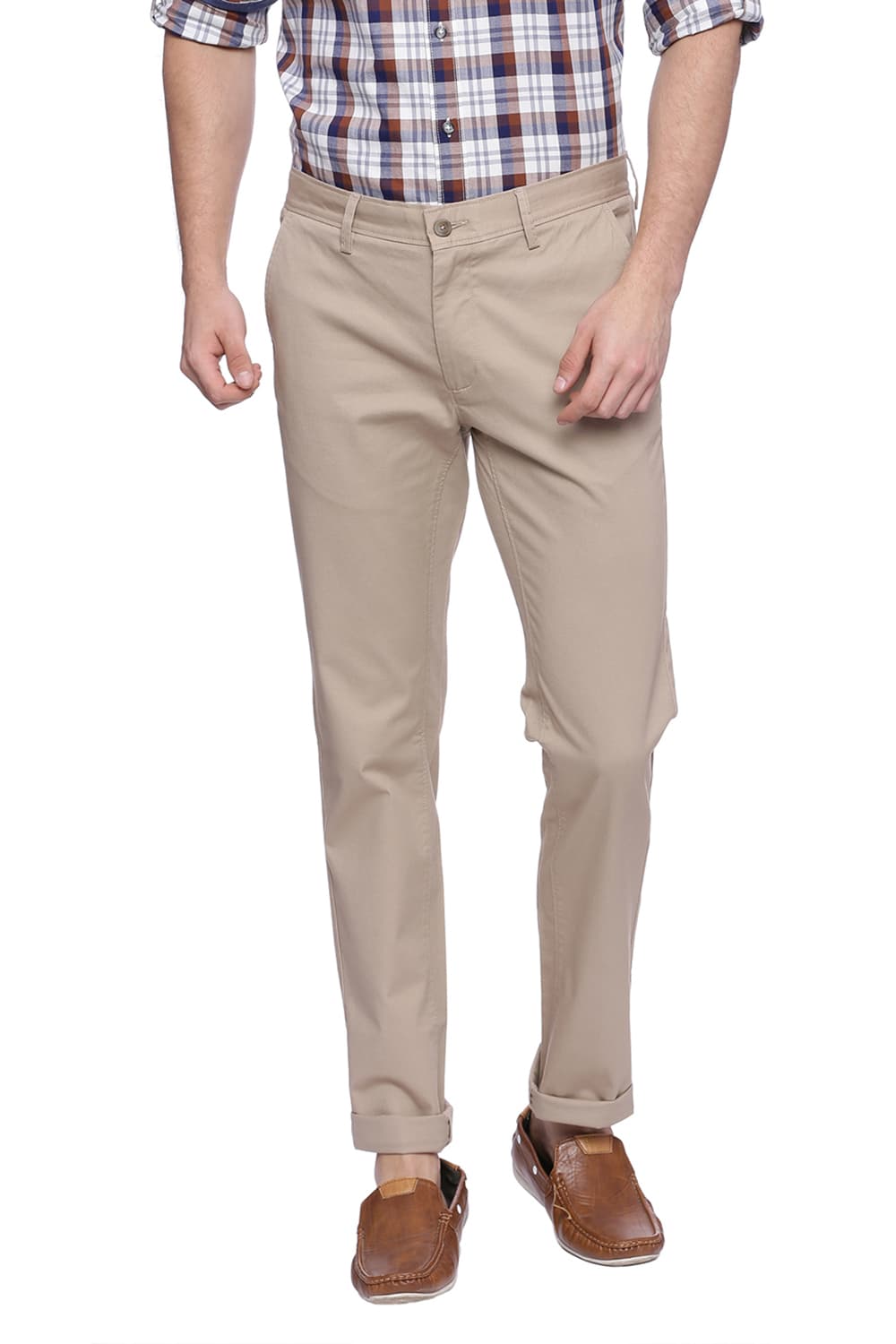 BASICS TAPERED FIT STRETCH TROUSER