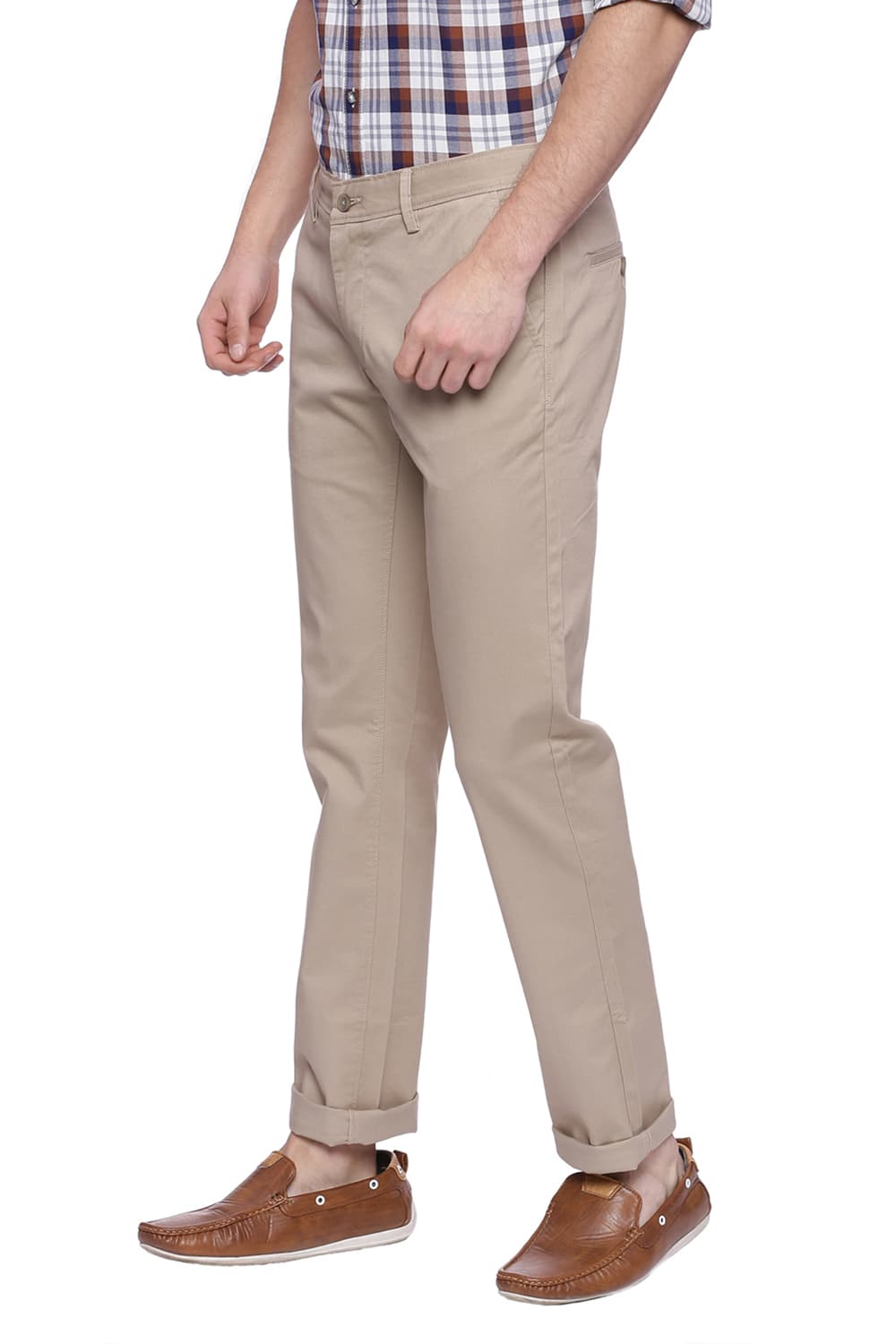 BASICS TAPERED FIT STRETCH TROUSER