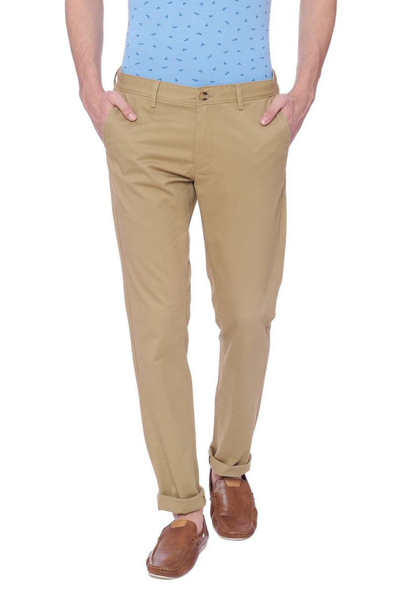 BASICS TAPERED FIT STRETCH TROUSER