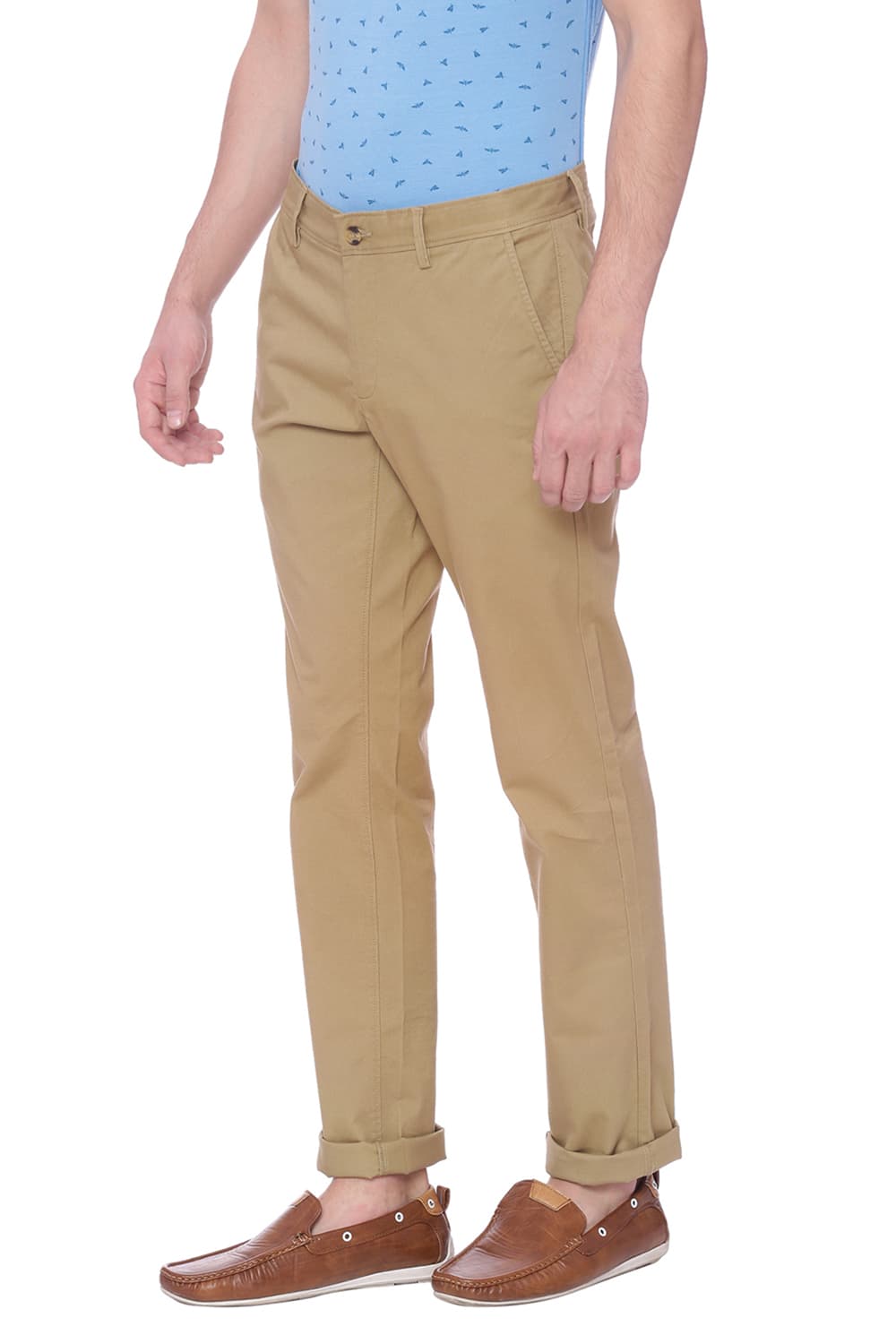 BASICS TAPERED FIT STRETCH TROUSER