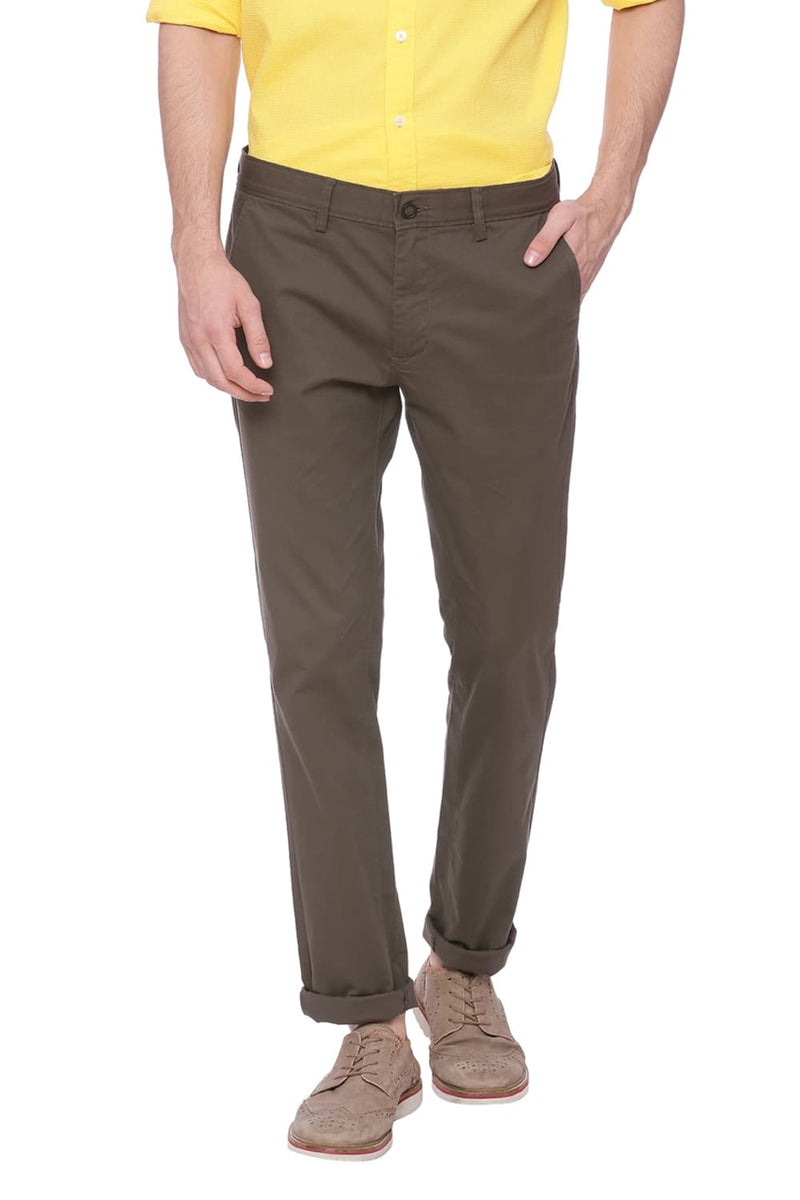 BASICS TAPERED FIT STRETCH TROUSER