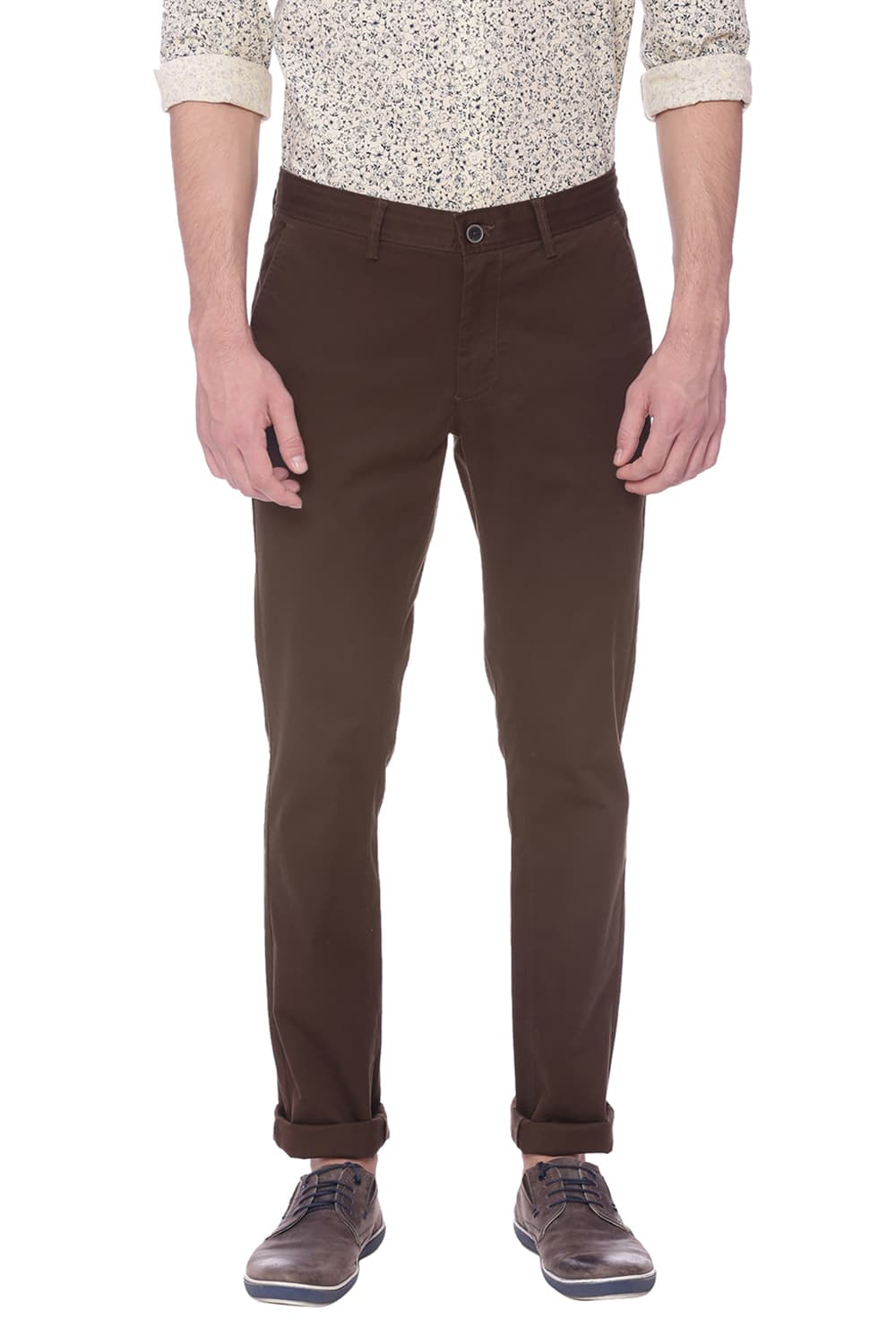 BASICS TAPERED FIT STRETCH TROUSER