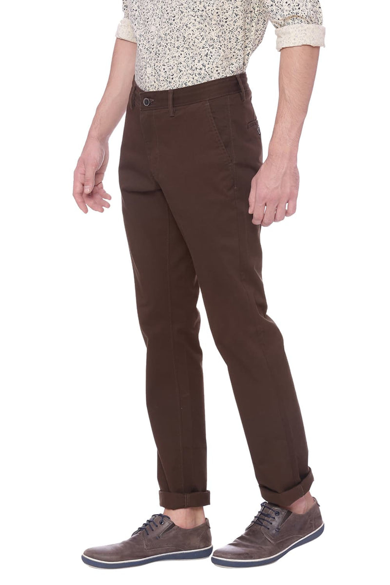 BASICS TAPERED FIT STRETCH TROUSER