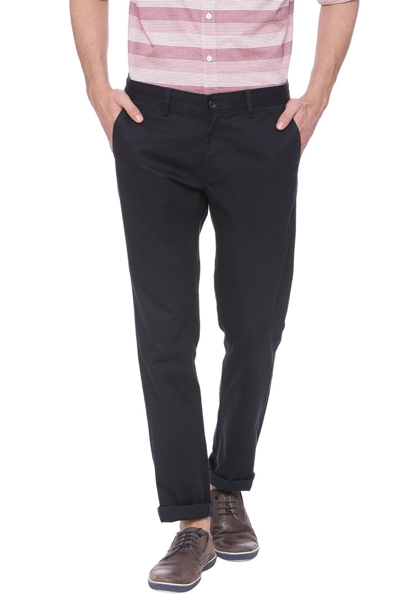 BASICS TAPERED FIT STRETCH TROUSER