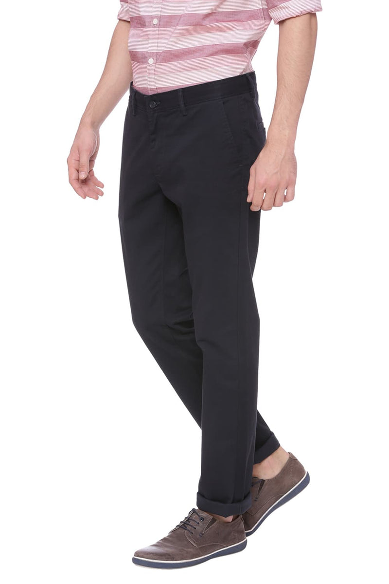 BASICS TAPERED FIT STRETCH TROUSER