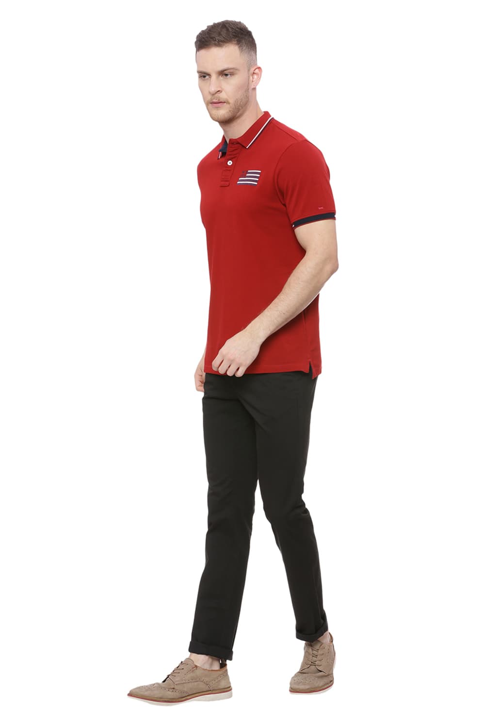 BASICS TAPERED FIT STRETCH TROUSER