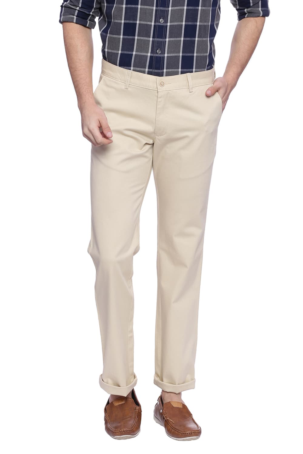 BASICS SLIM FIT STRETCH TROUSER