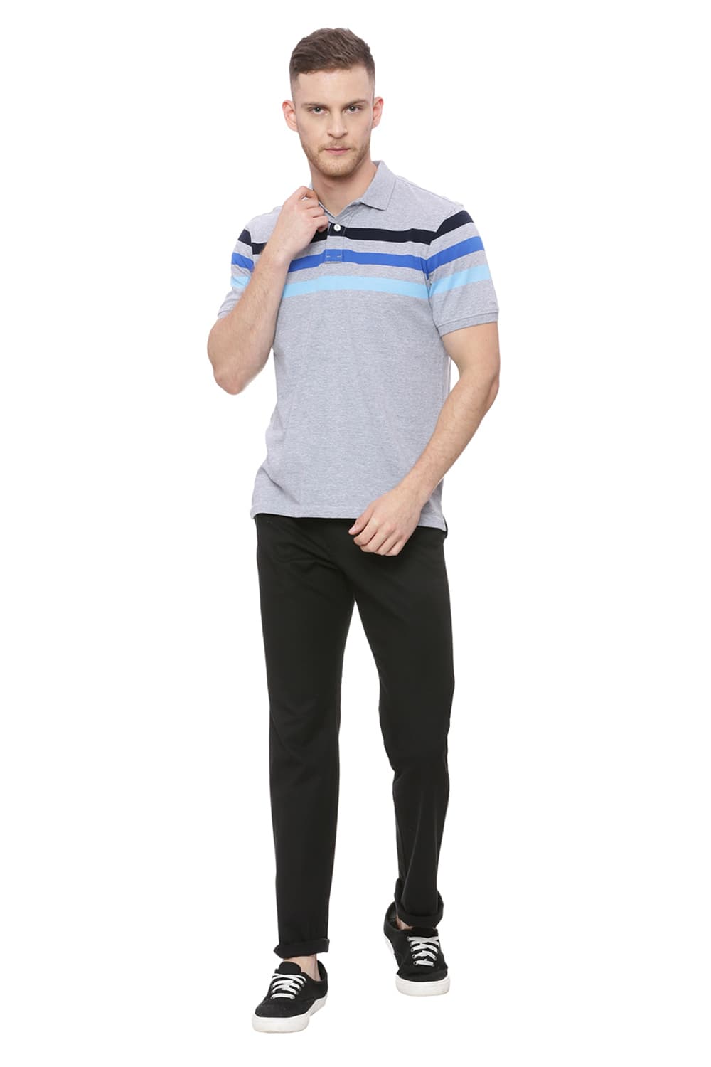 BASICS SLIM FIT STRETCH TROUSER