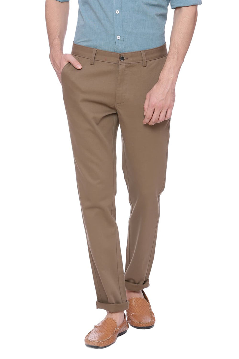 BASICS TAPERED FIT STRETCH TROUSER