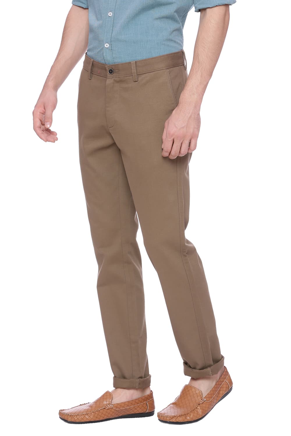 BASICS TAPERED FIT STRETCH TROUSER