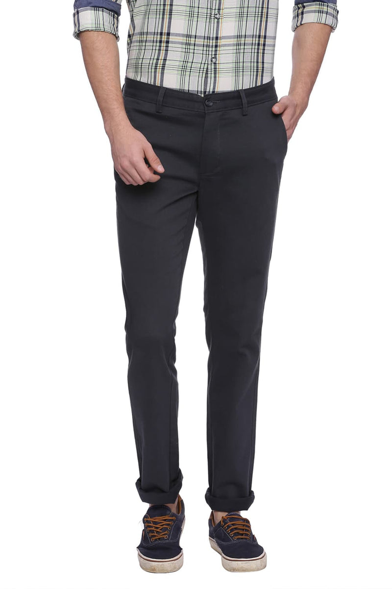 BASICS TAPERED FIT STRETCH TROUSER