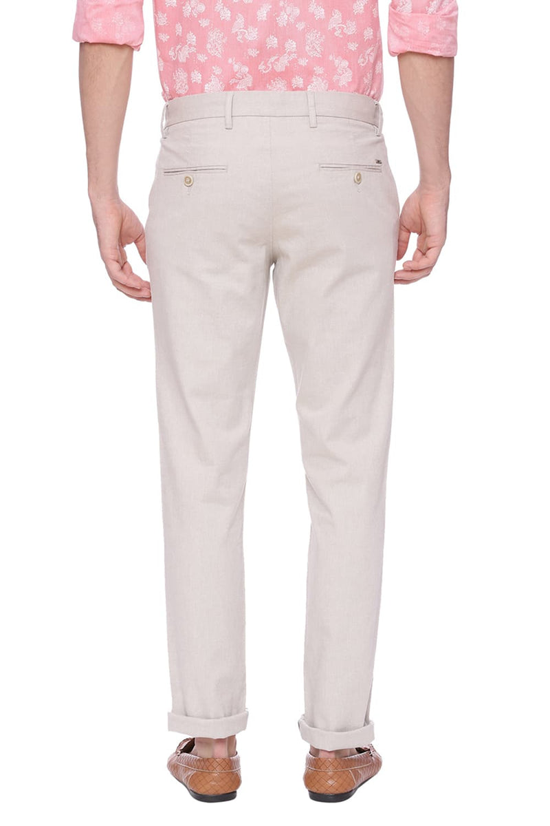 BASICS TAPERED FIT STRETCH TROUSER