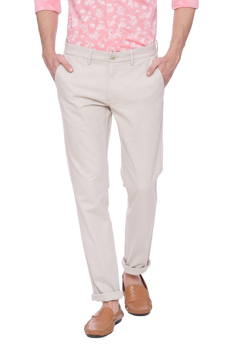 BASICS TAPERED FIT STRETCH TROUSER