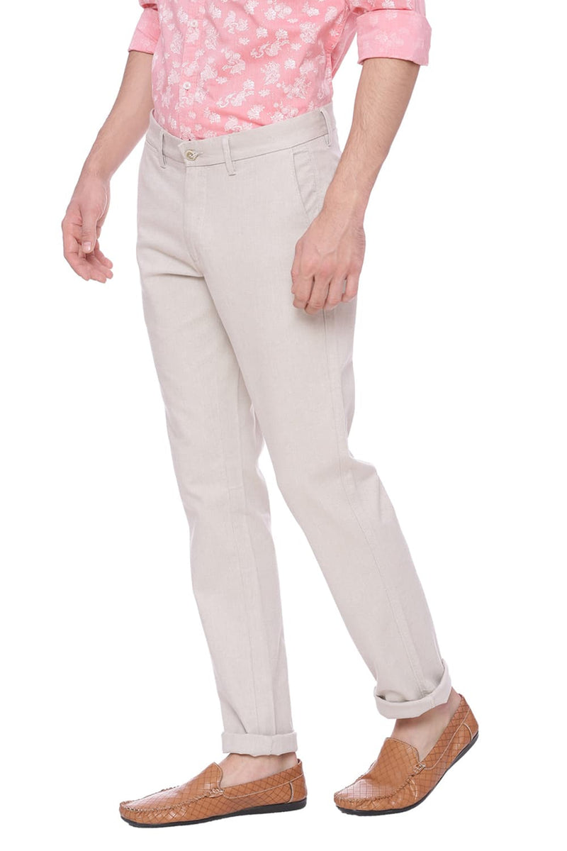 BASICS TAPERED FIT STRETCH TROUSER