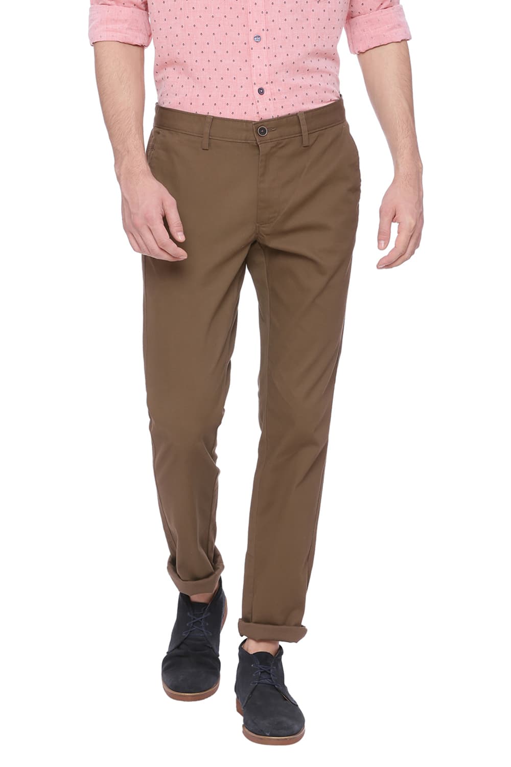 BASICS TAPERED FIT STRETCH TROUSER