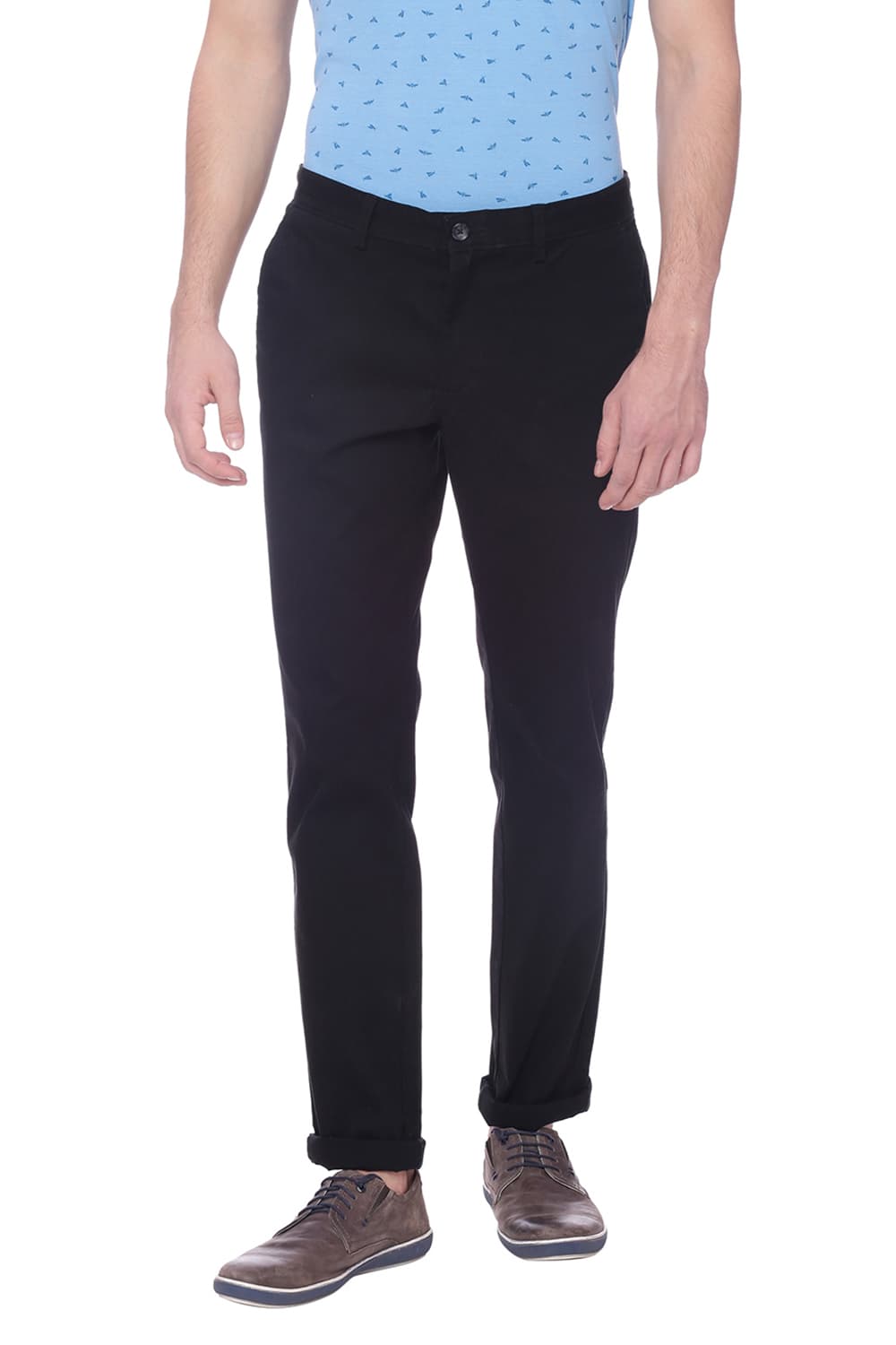 BASICS TAPERED FIT STRETCH TROUSER