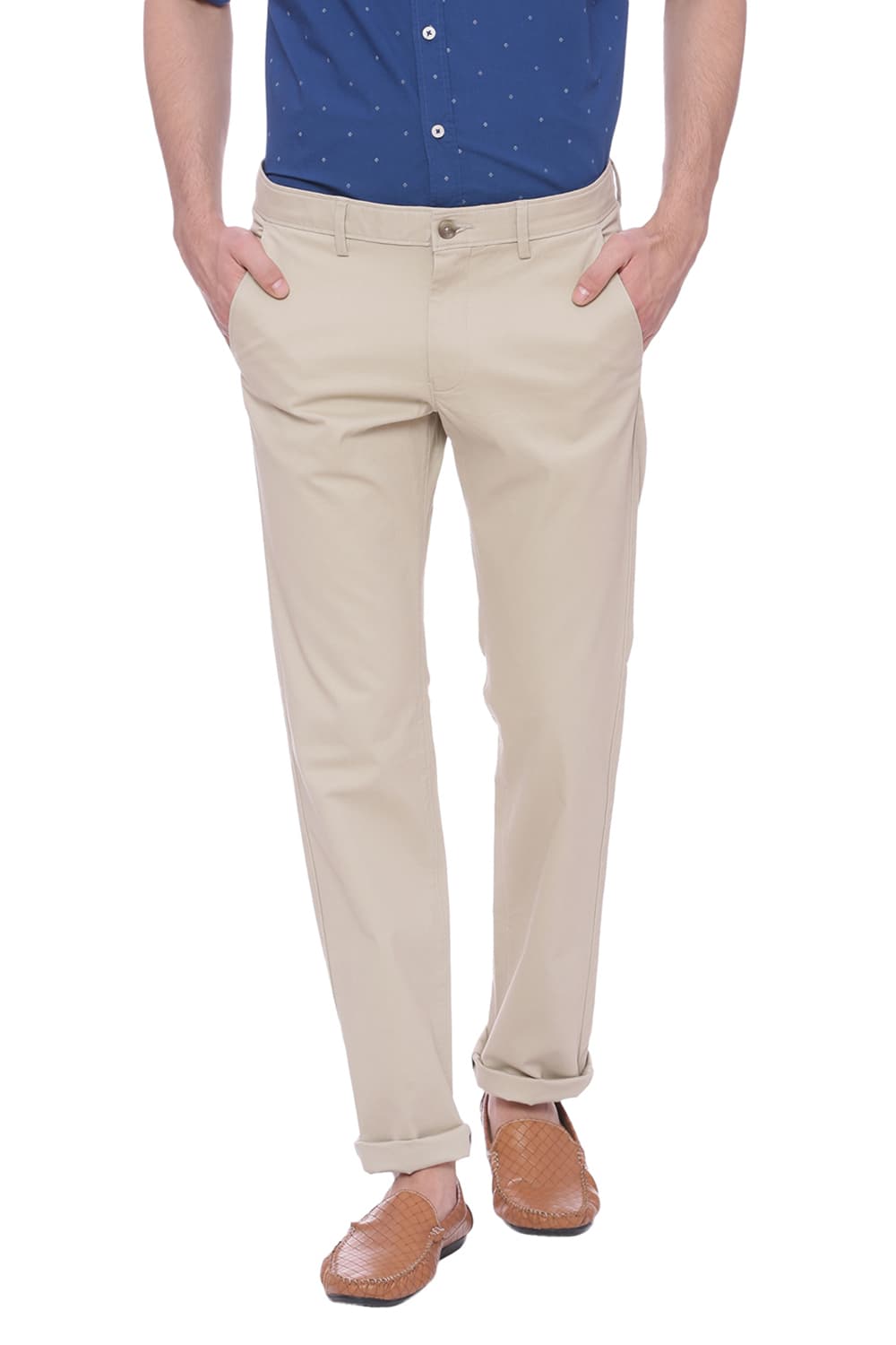 BASICS SLIM FIT STRETCH TROUSER