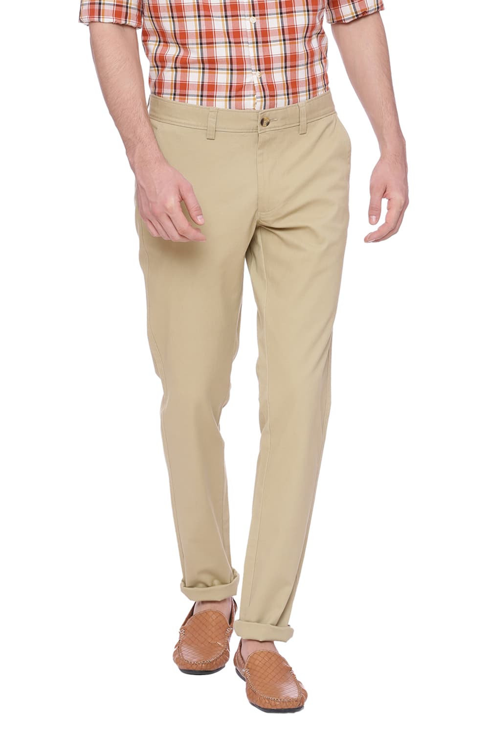 BASICS TAPERED FIT STRETCH TROUSER