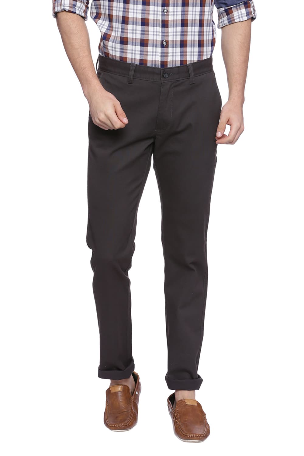 BASICS TAPERED FIT STRETCH TROUSER