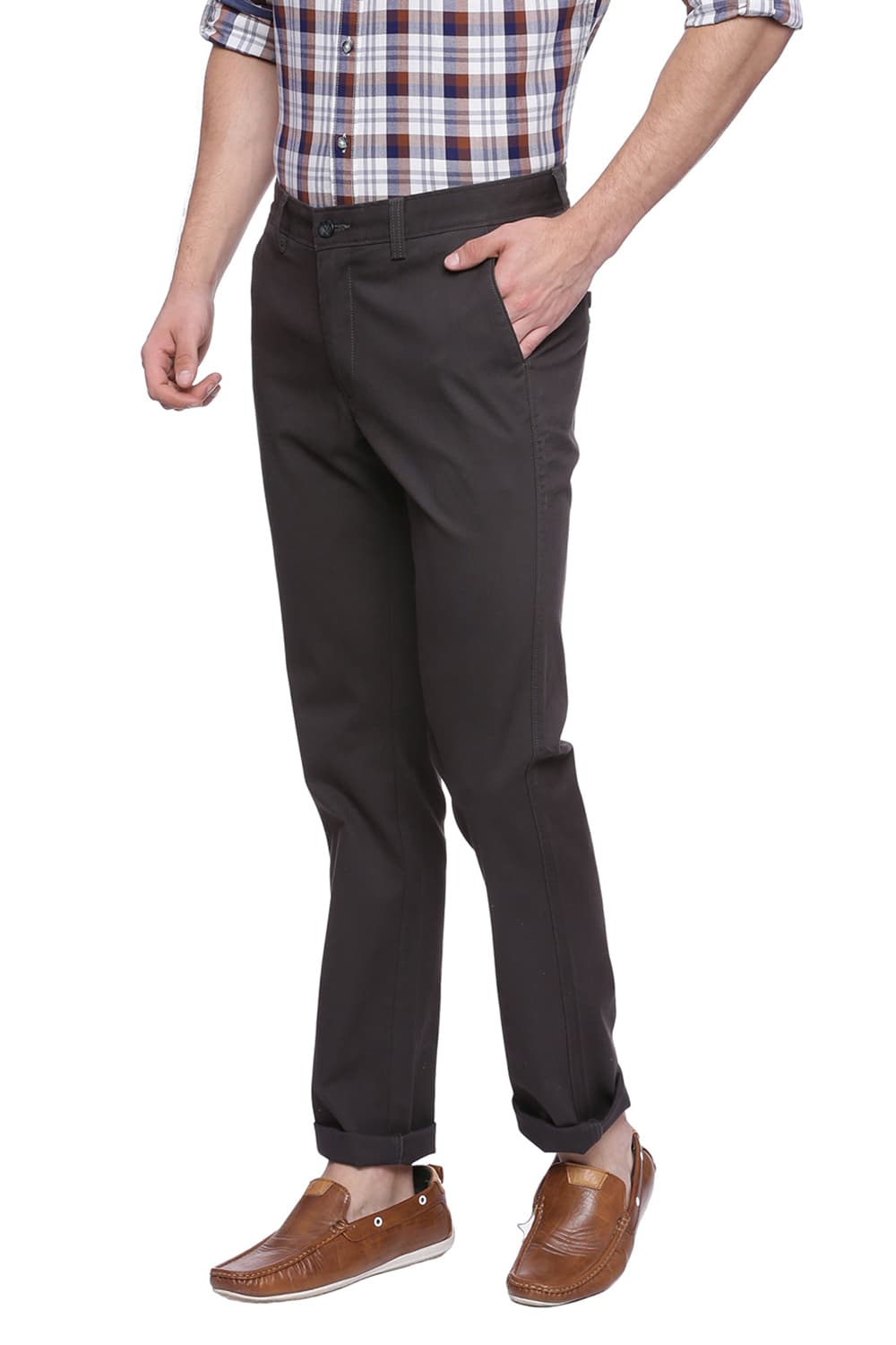 BASICS TAPERED FIT STRETCH TROUSER