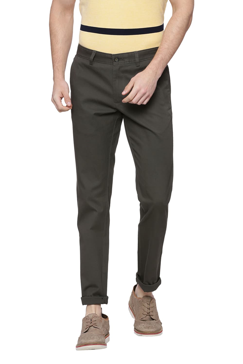 BASICS TAPERED FIT STRETCH TROUSER