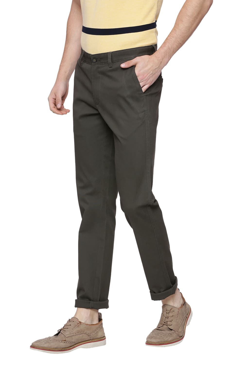 BASICS TAPERED FIT STRETCH TROUSER