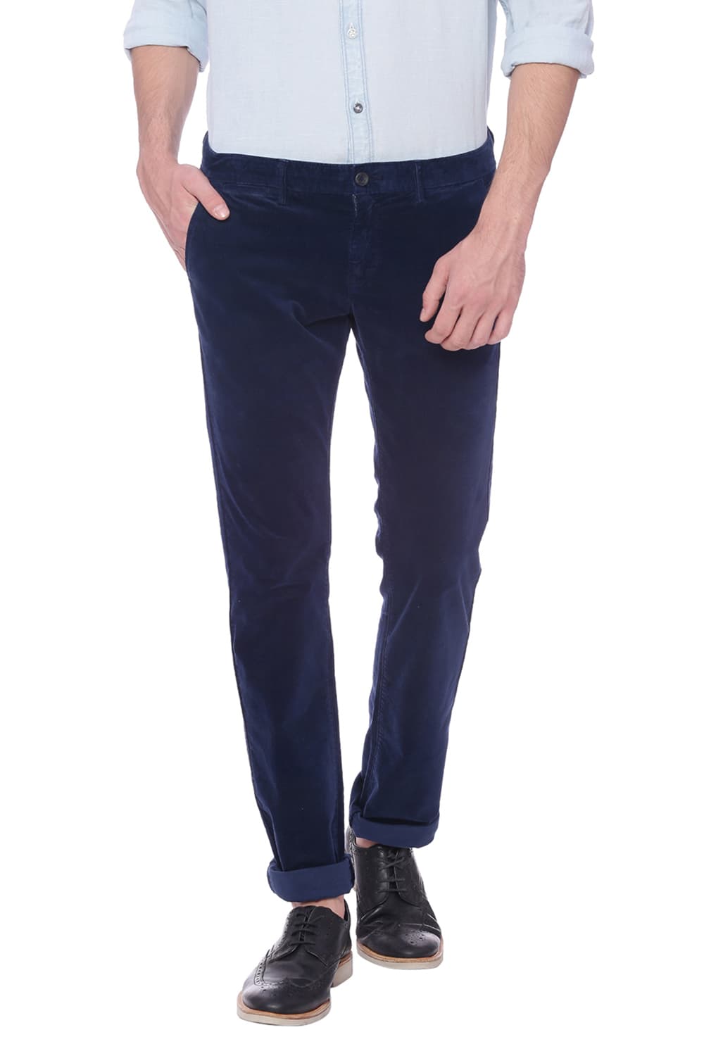 BASICS SKINNY FIT CORDUROY STRETCH TROUSER