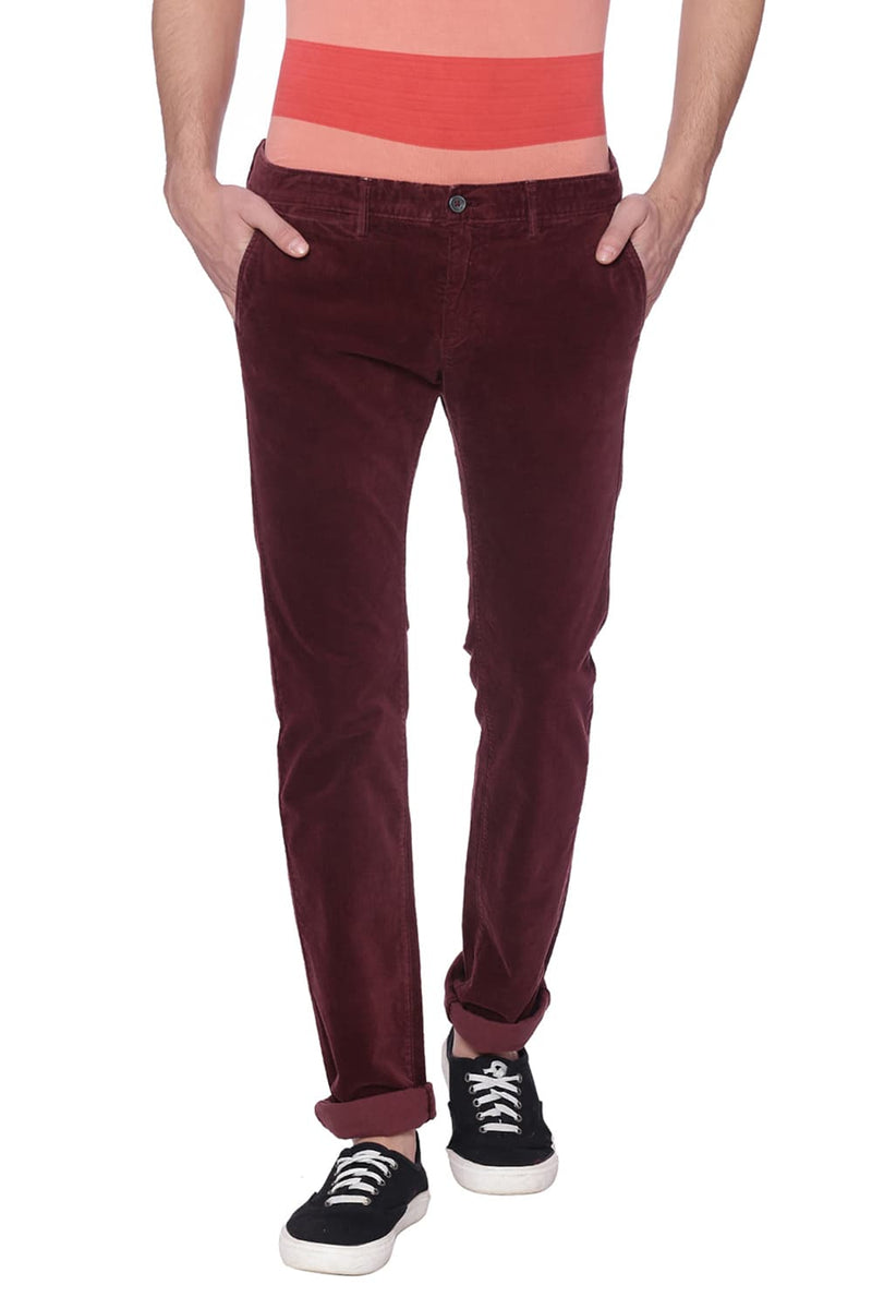 BASICS SKINNY FIT CORDUROY STRETCH TROUSER