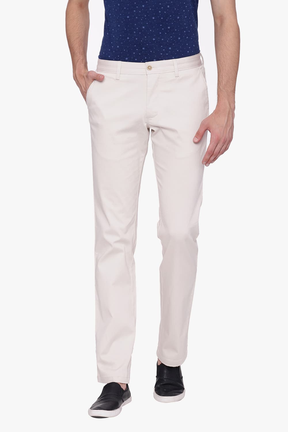 BASICS TAPERED FIT STRETCH TROUSER