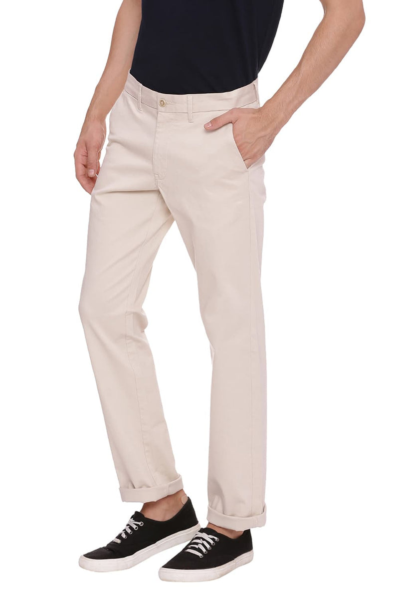 BASICS TAPERED FIT STRETCH TROUSER