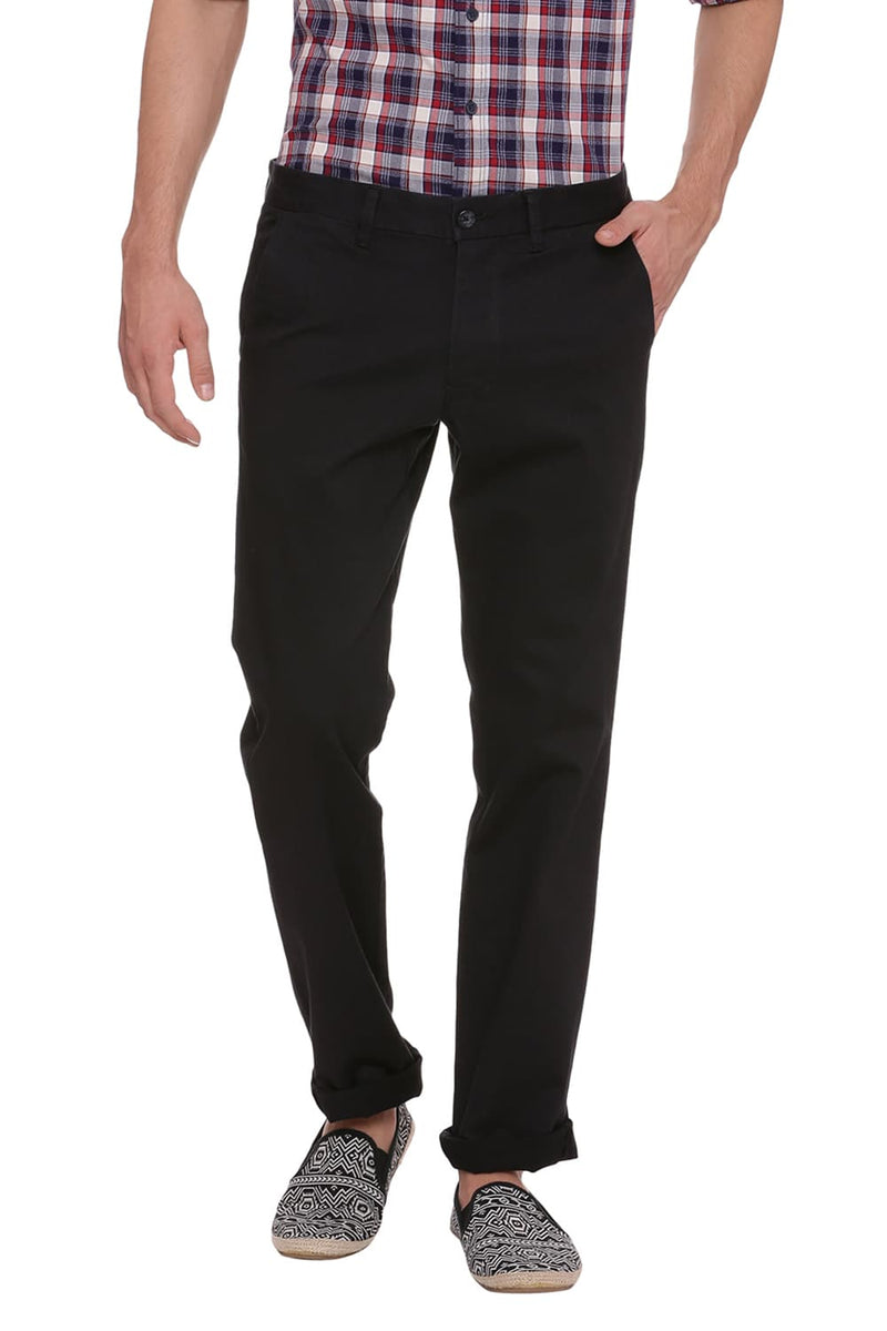 BASICS TAPERED FIT STRETCH TROUSER