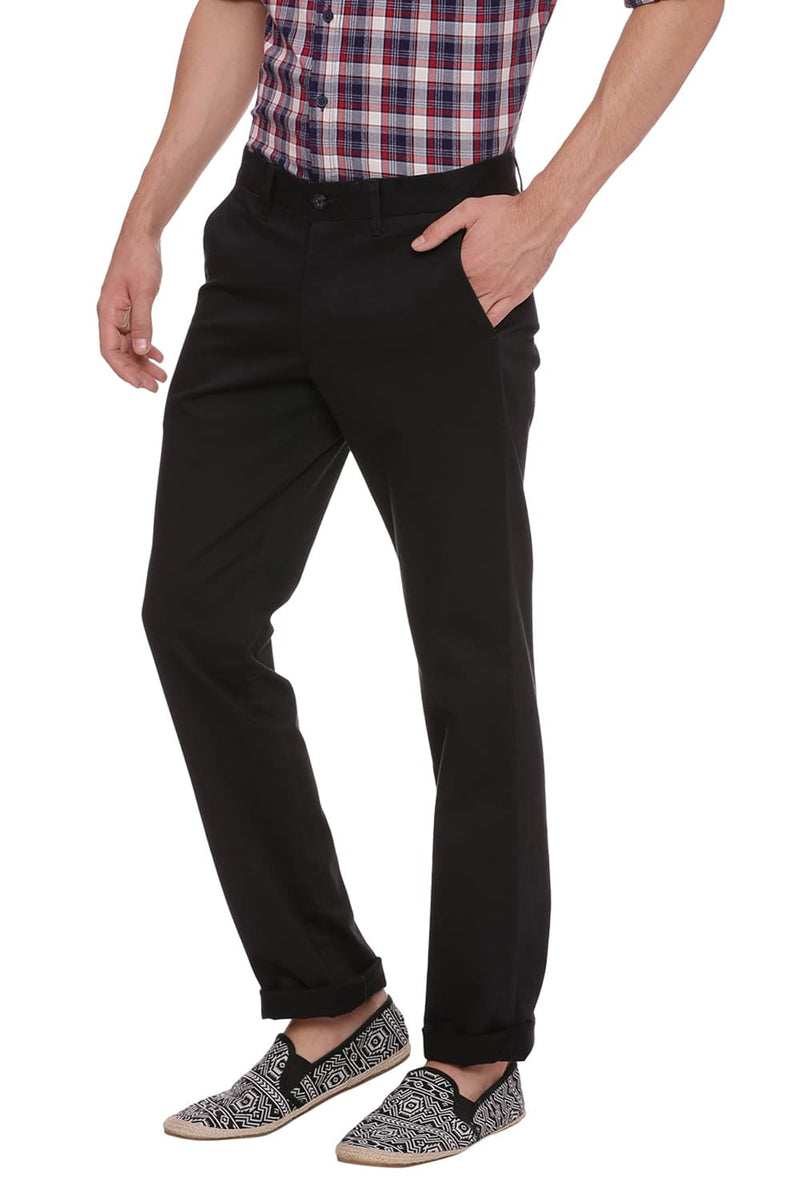 BASICS TAPERED FIT STRETCH TROUSER