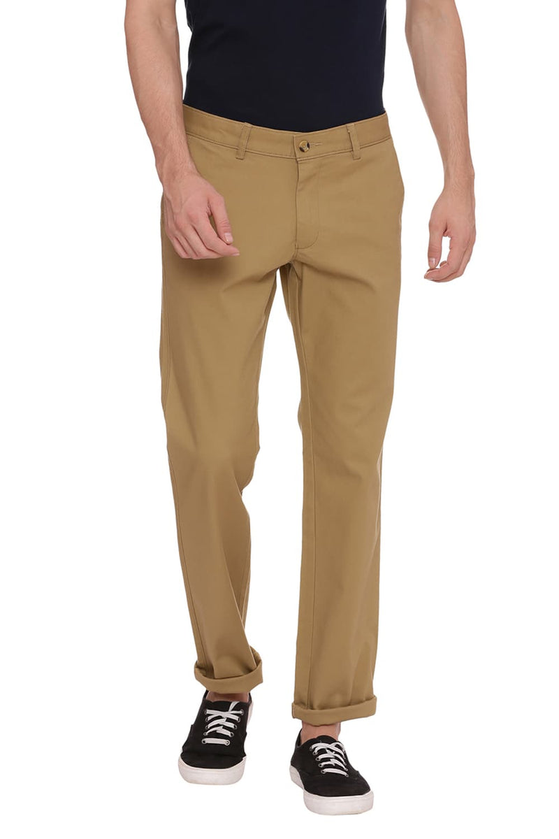 BASICS TAPERED FIT STRETCH TROUSER