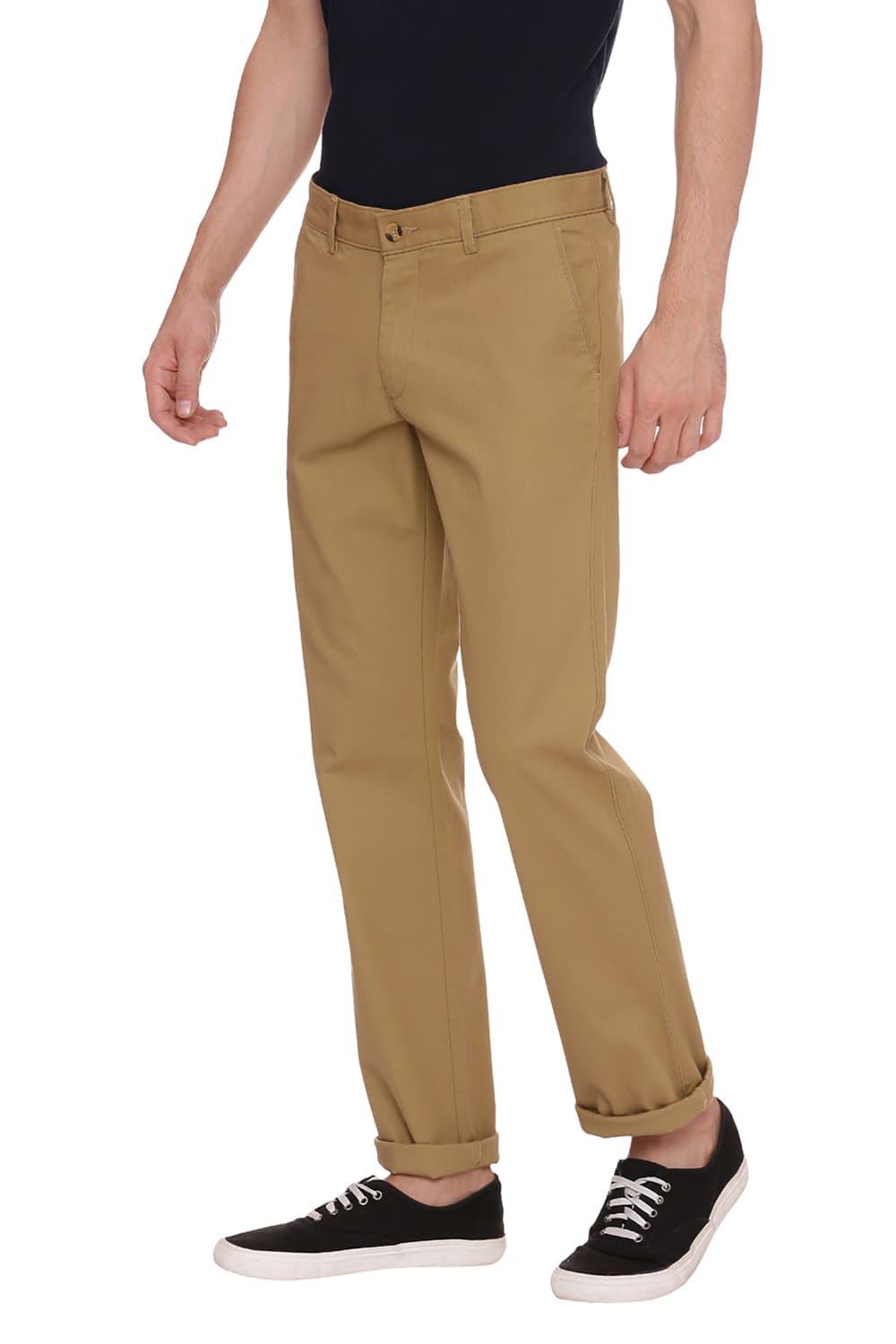 BASICS TAPERED FIT STRETCH TROUSER