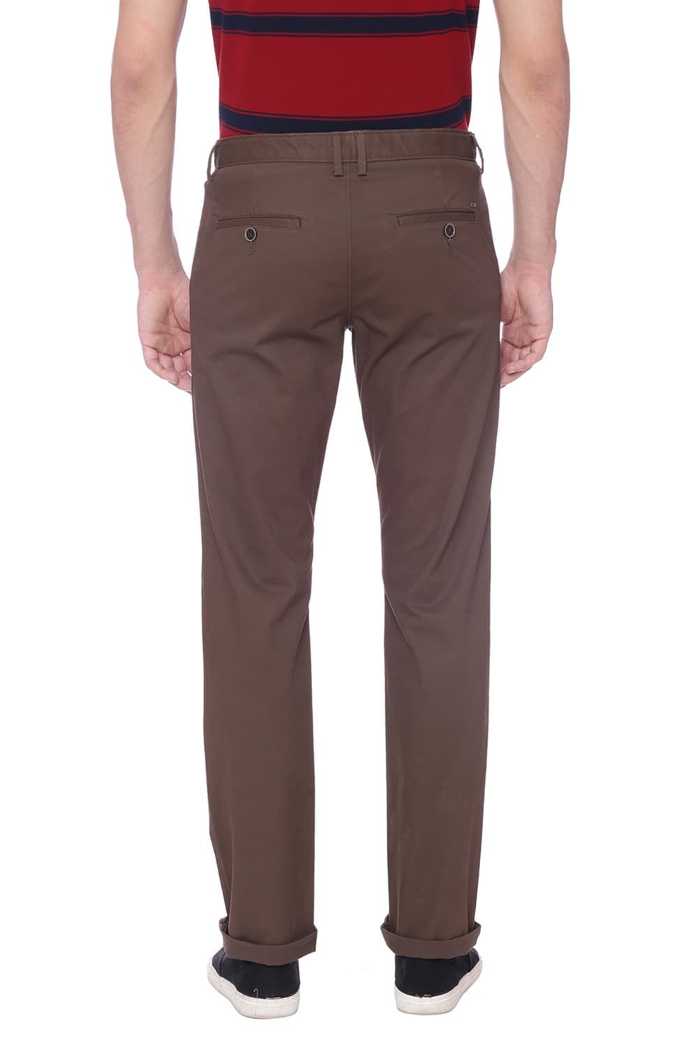 BASICS TAPERED FIT STRETCH TROUSER