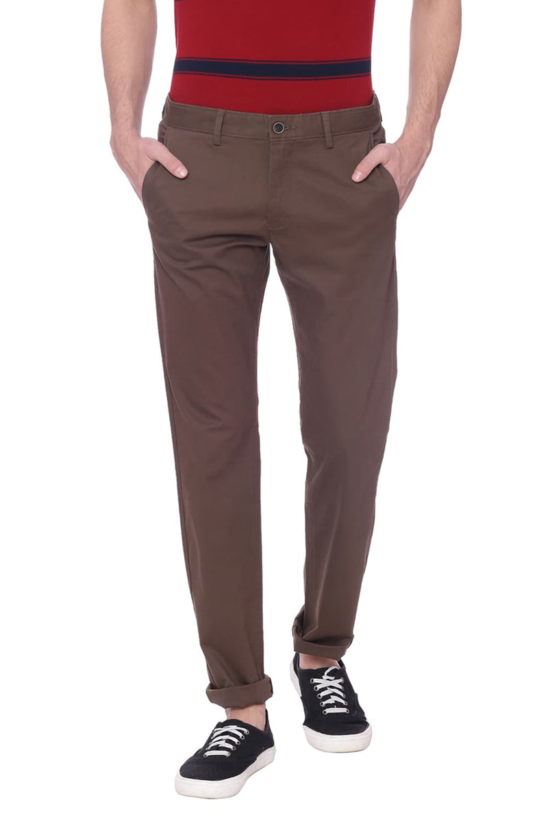 BASICS TAPERED FIT STRETCH TROUSER