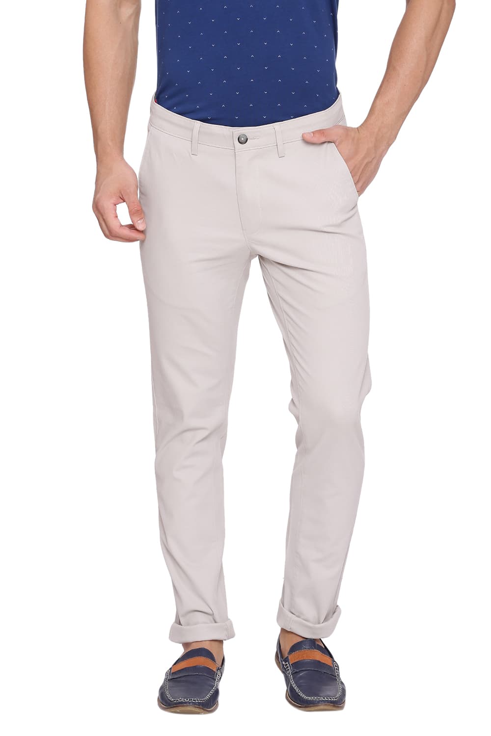 BASICS TAPERED FIT STRETCH TROUSER