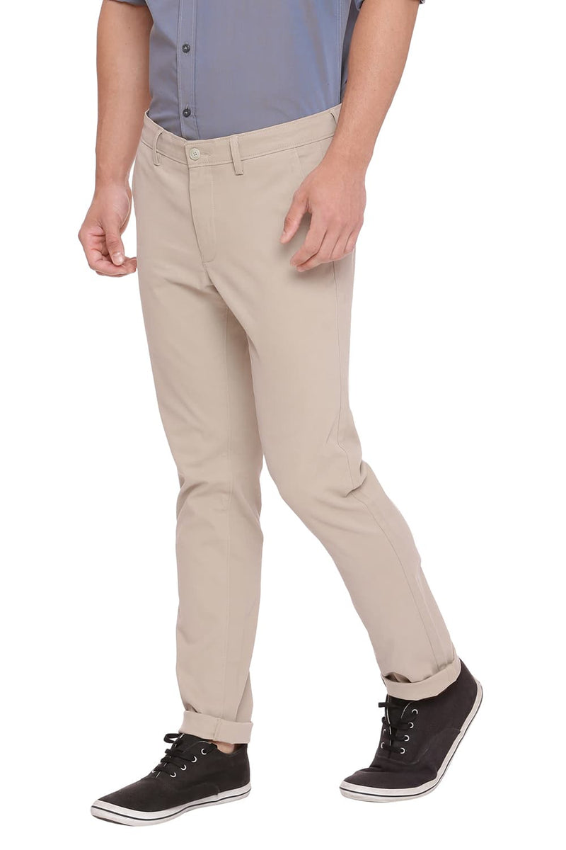 BASICS TAPERED FIT STRETCH TROUSER