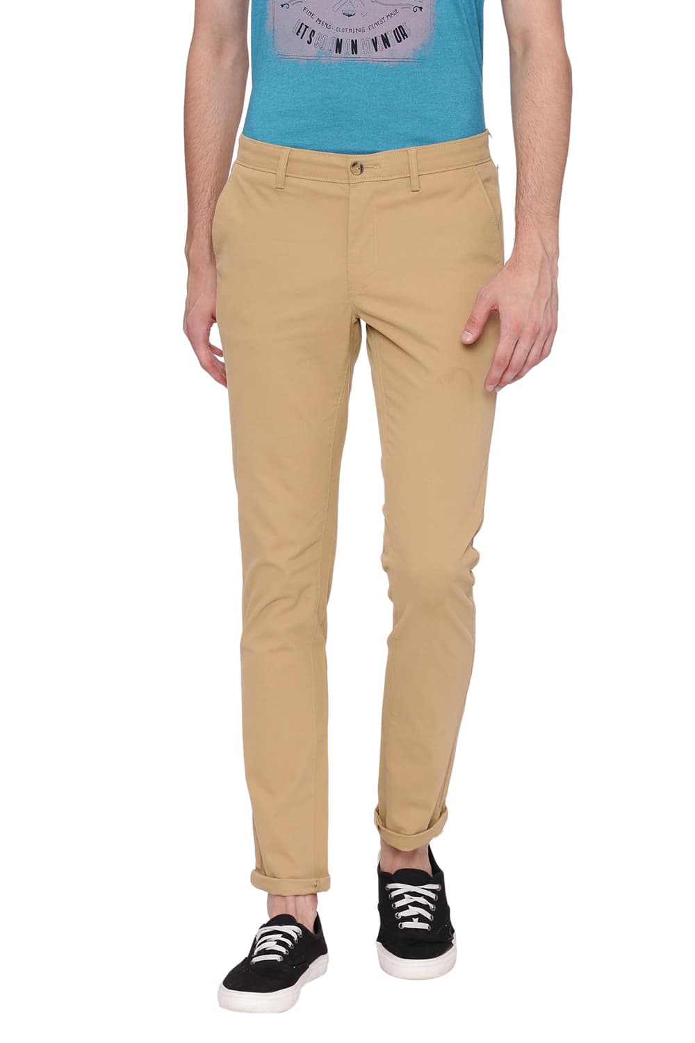 BASICS TAPERED FIT STRETCH TROUSER