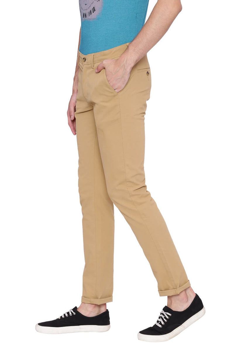 BASICS TAPERED FIT STRETCH TROUSER