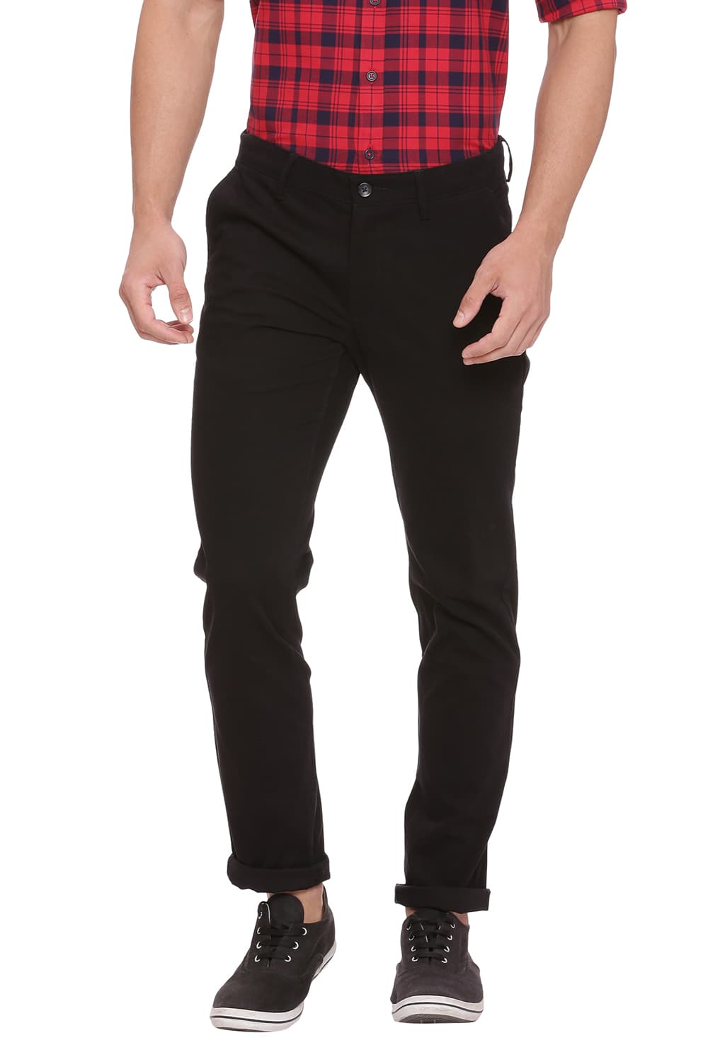 BASICS TAPERED FIT STRETCH TROUSER