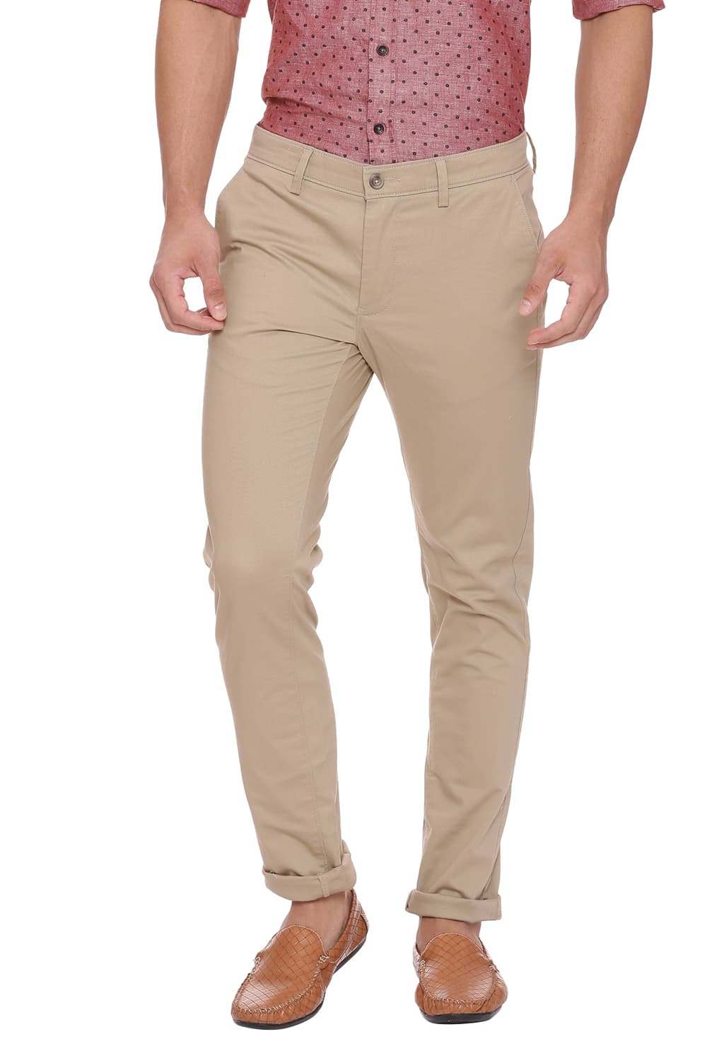 BASICS TAPERED FIT STRETCH TROUSER