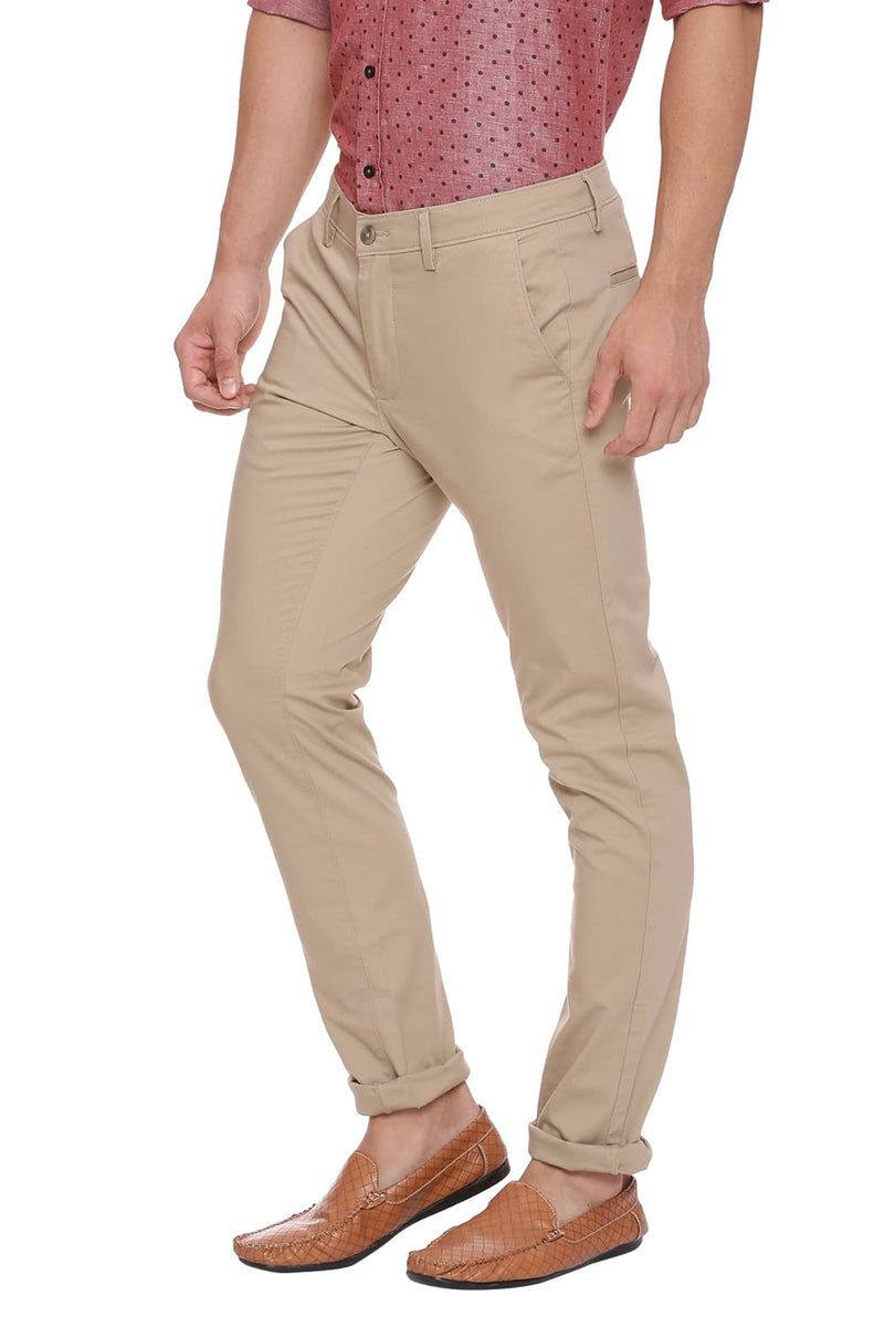 BASICS TAPERED FIT STRETCH TROUSER