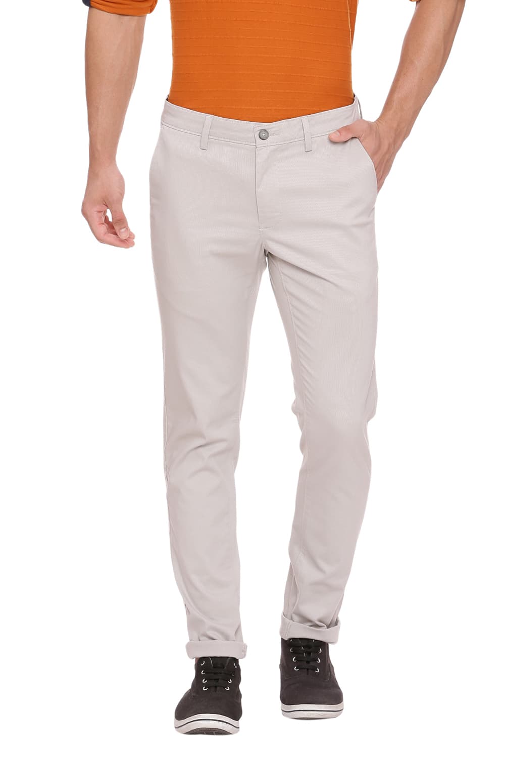 BASICS TAPERED FIT STRETCH TROUSER