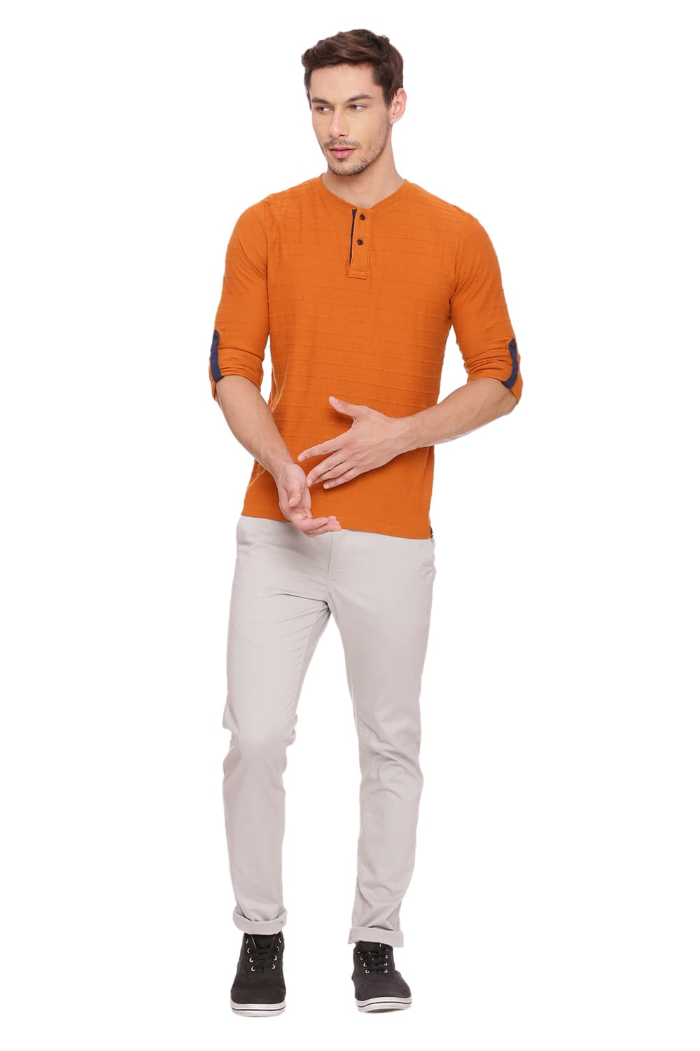 BASICS TAPERED FIT STRETCH TROUSER