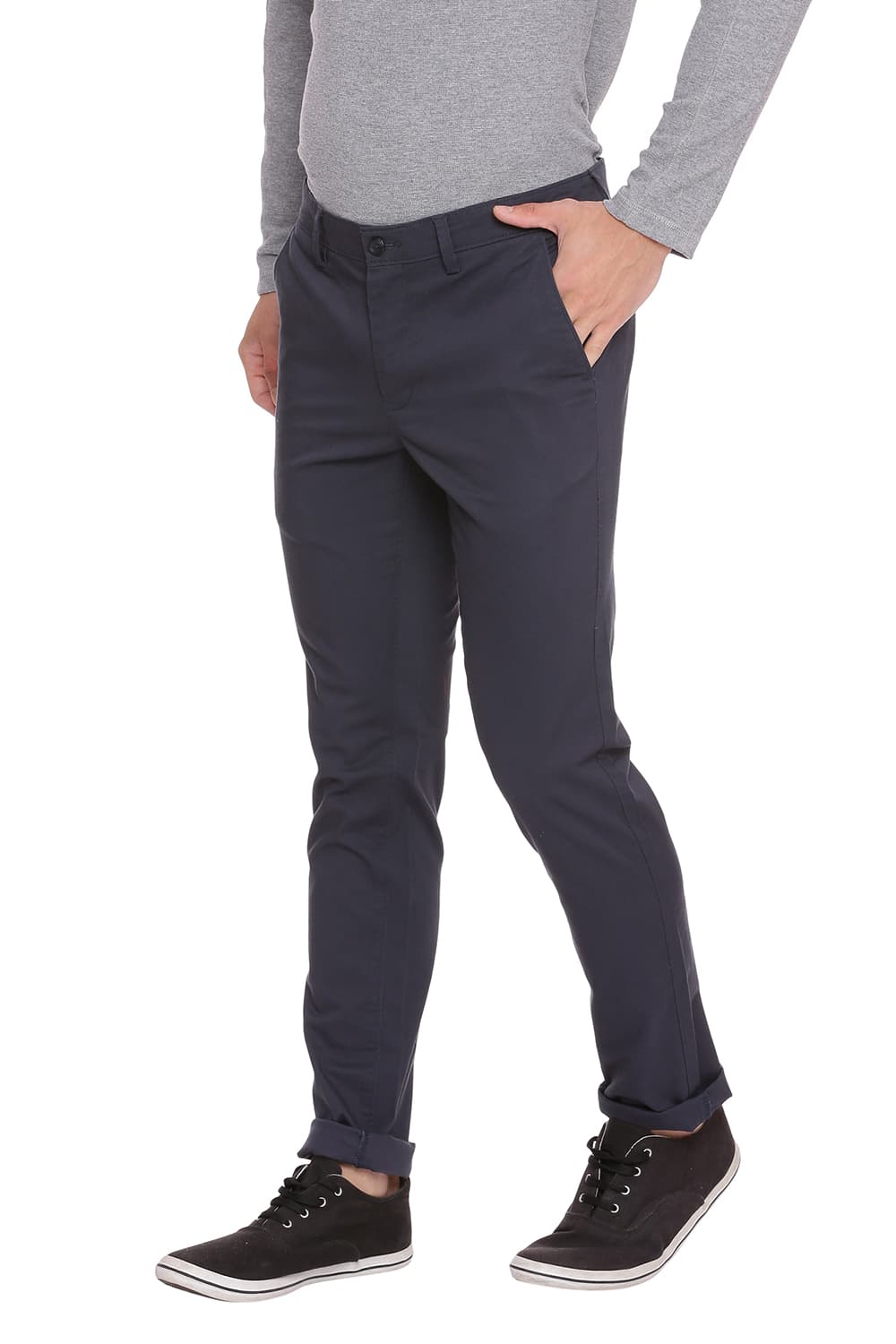 BASICS TAPERED FIT STRETCH TROUSER