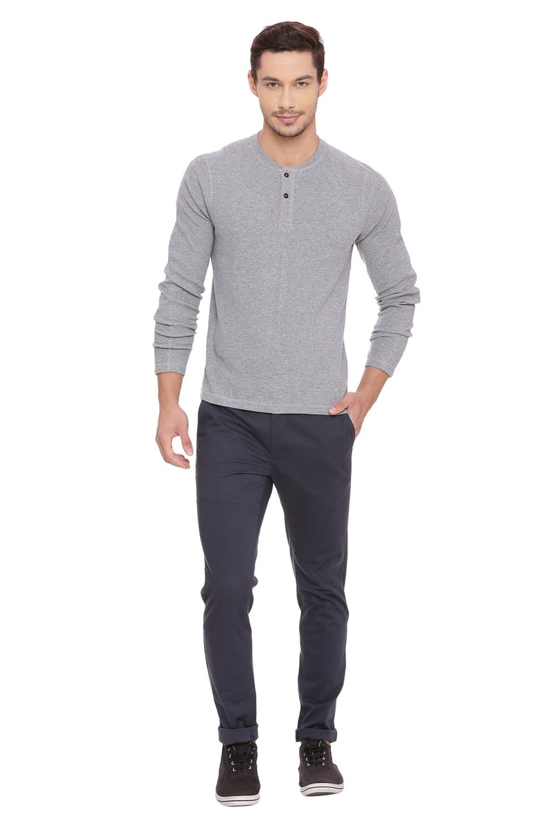 BASICS TAPERED FIT STRETCH TROUSER