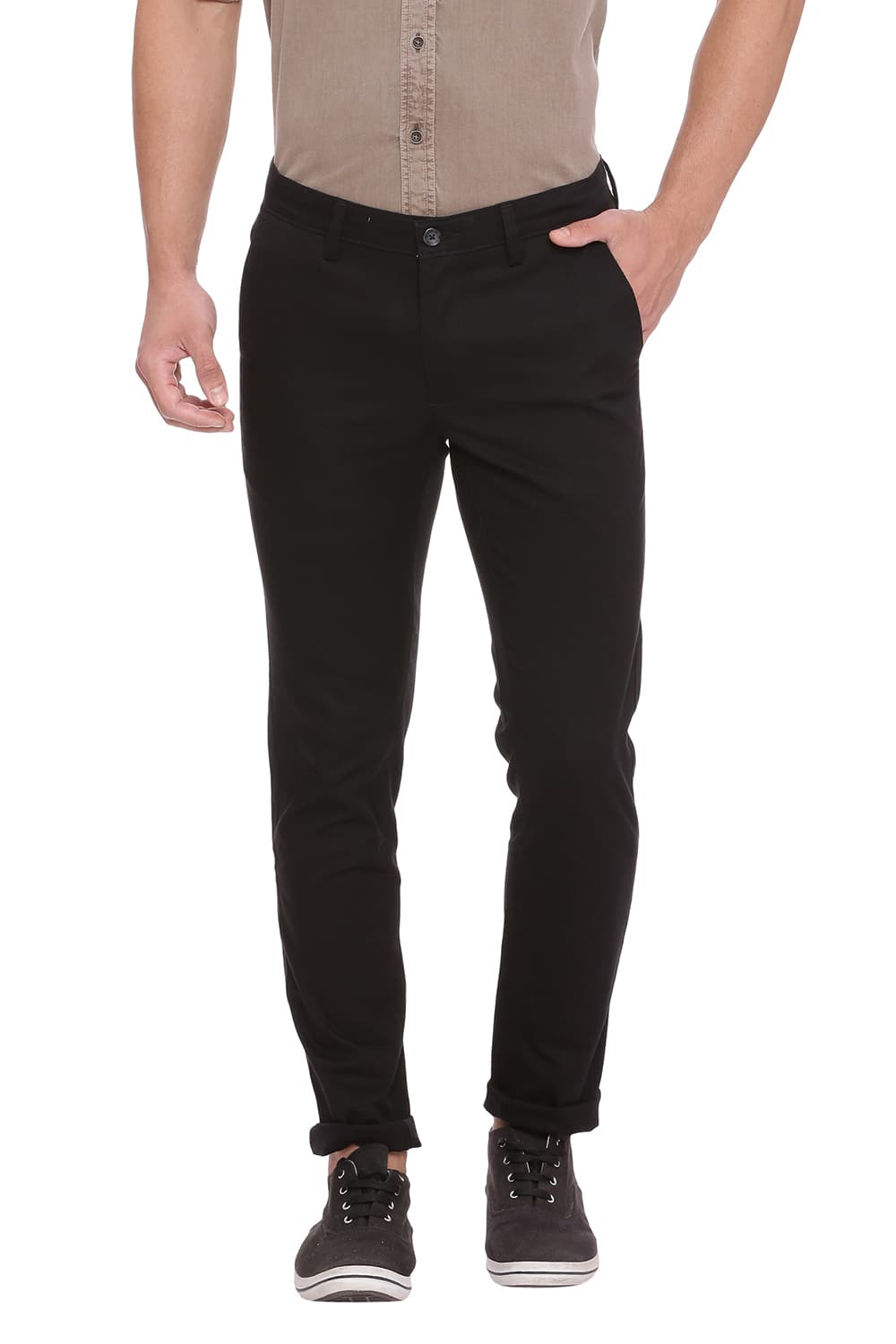 BASICS TAPERED FIT STRETCH TROUSER