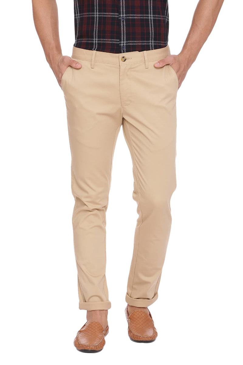 BASICS TAPERED FIT STRETCH TROUSER