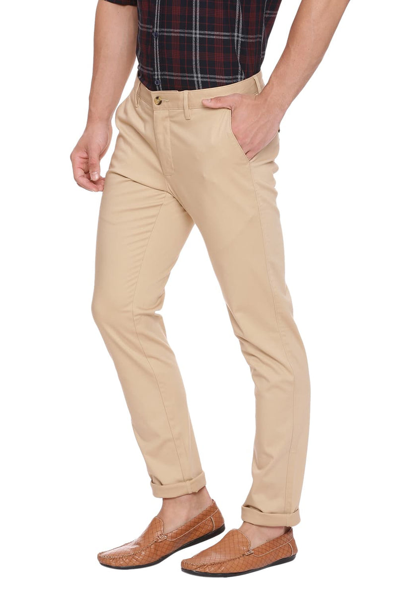 BASICS TAPERED FIT STRETCH TROUSER